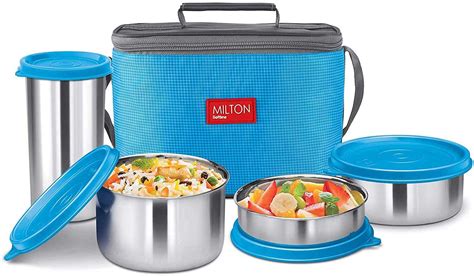 milton stainless steel lunch box online|milton lunch bag without box.